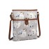 E6838-17CT - Miss Lulu Cat Print Nylon Pouch Cross Body Bag - Grey E6838-17CT - Miss Lulu Cat Print Nylon Pouch Cross Body Bag - Grey